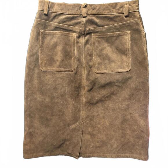 Gap Cow Split Leather Skirt - Picture 2 of 5